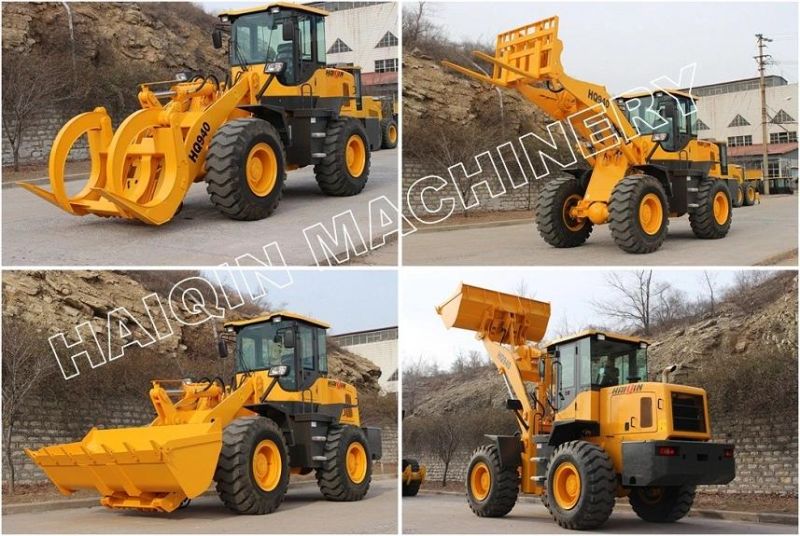 Strong Multi-Function Wheel Loader (HQ940) with Timber Brab