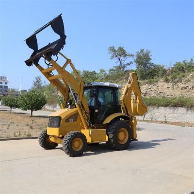 China Brand 4X4 Backhoe Wheel Loader with Various Attachments