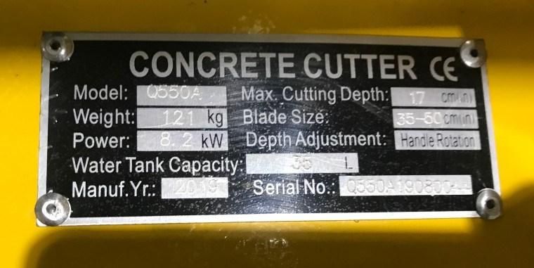 Pme-Q550 Concrete Asphalt Cutter 400-500mm Blade Cutting Machine
