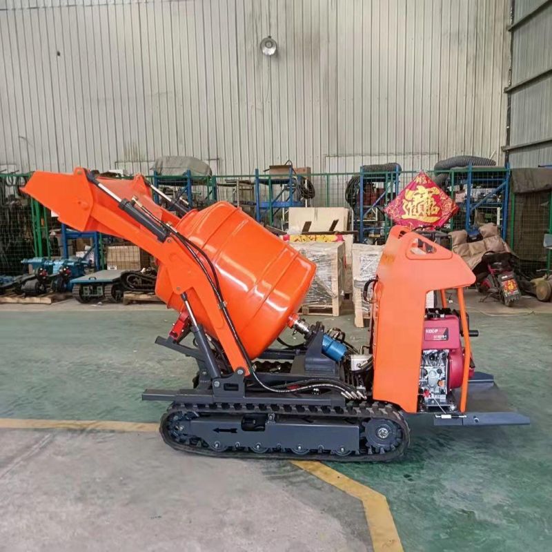 Self-Loading Crawler Dumper Concrete Mixer 500L