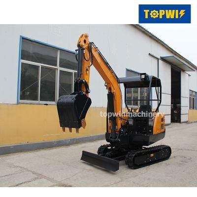 Topwin Brand 1ton 2ton Mini Digging Crawler Excavator with Eaton Motor