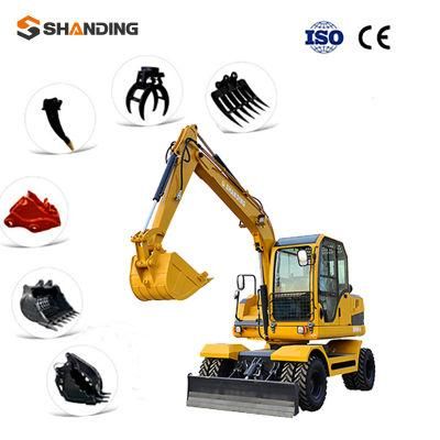 Construction Machinery 9 Ton Wheel Excavator Mini Excavator Excavator Machine/ Wheel Excavator