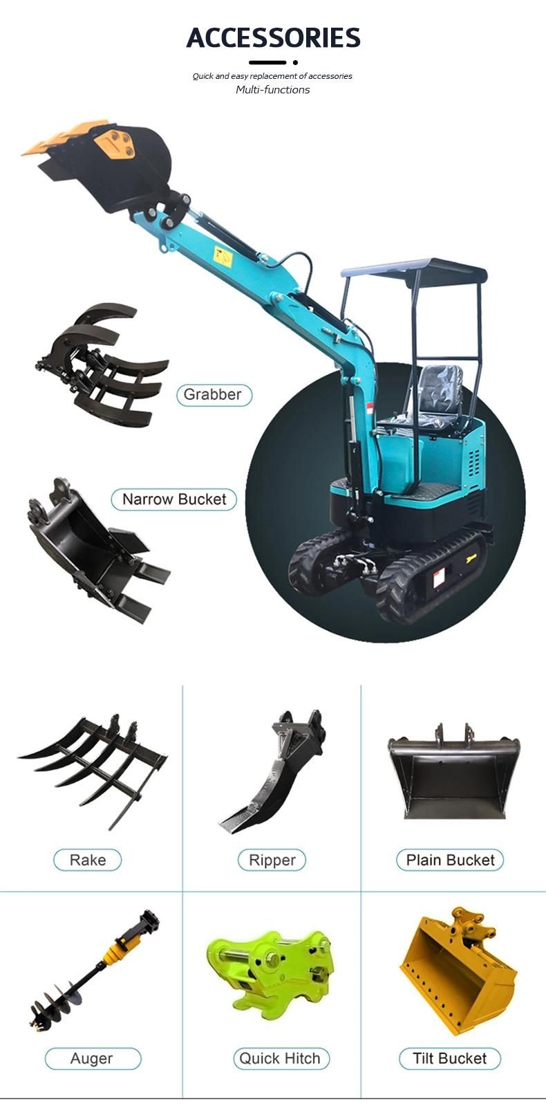 Smallest Home Use Crawler Digger Mini Excavator Price