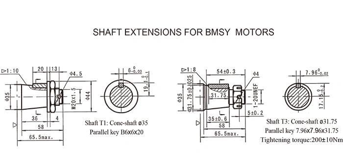Hydraulic Press Parts BMS 100 Oms Hydraulic Oil Motor High Volumetric Efficiency Long Life