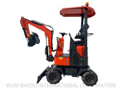 1.2 Ton Rdt-120A High Performance Easy Operation Mini Digger Wheel Excavator 0.6ton 0.8ton 1ton 1.6 Ton