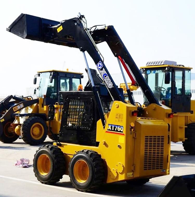 China XCMG Official Xt760 1 Ton Skid Steer Loader Mini Loader for Sale
