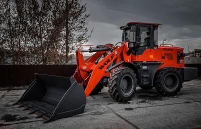 2.7 Tons Articulated Hydraulic Front End Wheel Loader with Pallet Fork