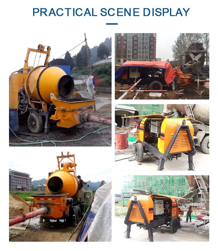 Mini Concrete Pump Diesel 40m3/H Mobile Trailer Mounted Price Electric Concrete Mixer Pump