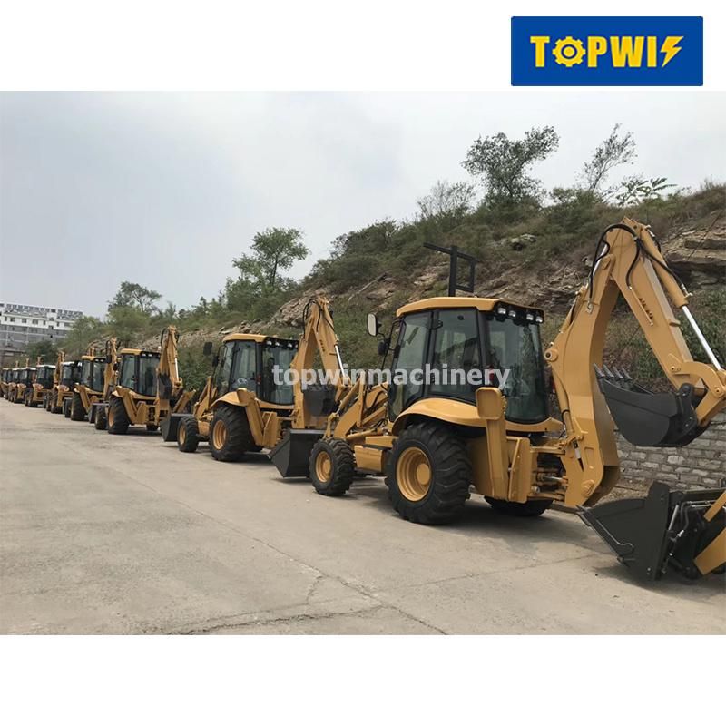 Topwin Forestry Equipment Wz30-25 Mini Wheel Backhoe Loader with CE Certificate