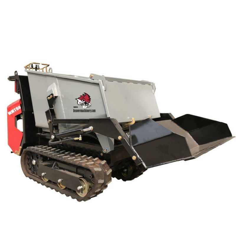 0.3cbm Bucket 800kg Load Rubber Track Crawler Mini Dumper