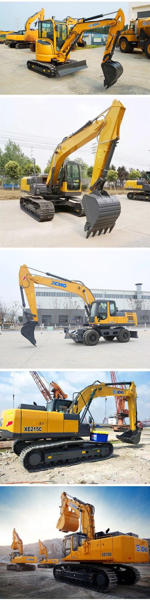 XCMG Official 1.5 Ton- 100 Ton Mini Small Digger Excavator, Hydraulic Wheel Excavator, Mining Crawler Excavator Machine, China New Excavator with Parts for Sale
