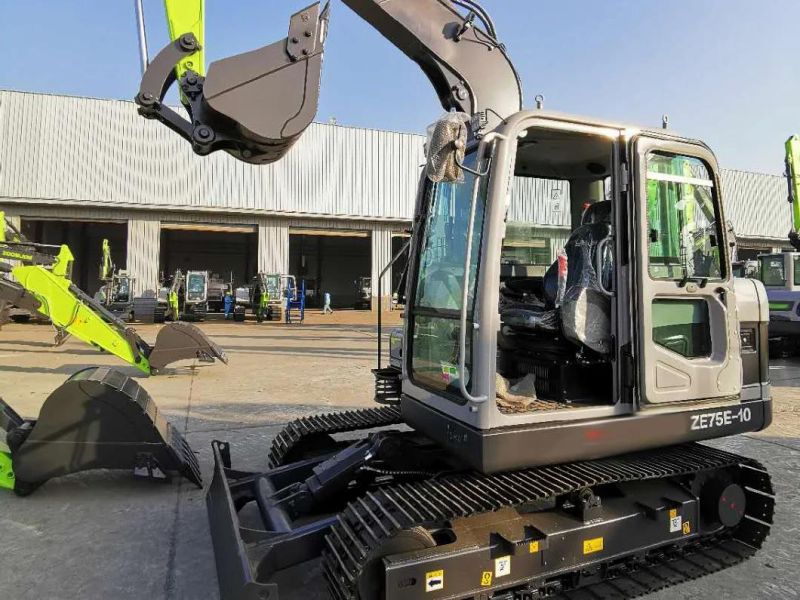 Ze75e 7.5ton 0.3 Cbm Mini Hydraulic Digging Crawler Excavator Price