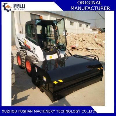 Skid Steer Loader with Brush Road Sweeper