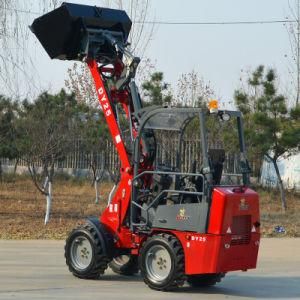 Articulated Mini Front End Dy25 0.8 Ton Small Wheel Loader with Euro Stagev Engine