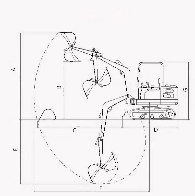 Micro Mini Trench Digger Mini Bucket Digger with Factory Price