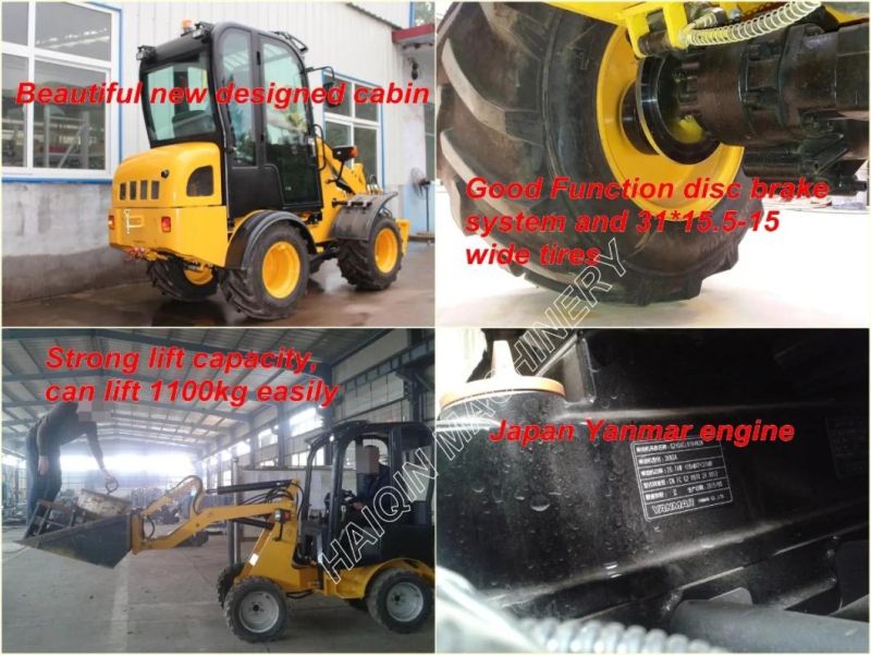 Haiqin Brand New Designed Mini Loader (HQ908PRO) with Japan Yanmar Engine