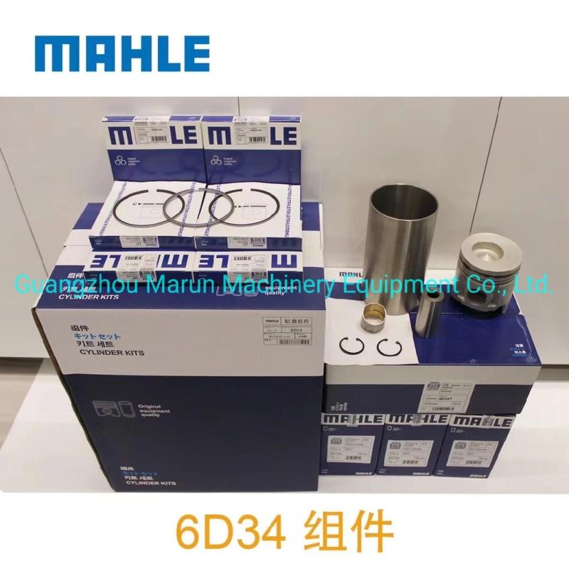 Genuine Mahle Me0889090 Diesel Engine 6D34 Cylinder Sleeves Liner Kit for Excavator Spare Parts
