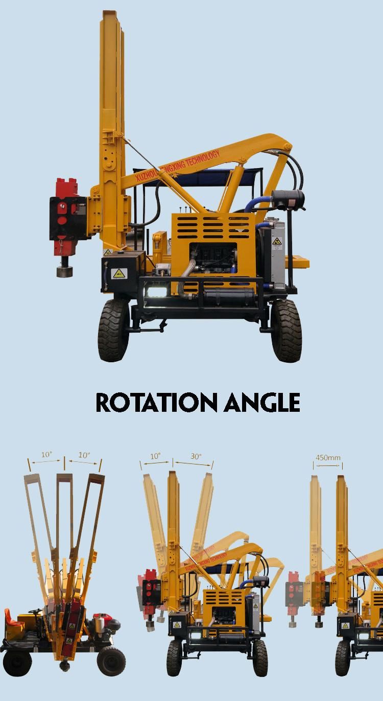 Highway Road Safety Guardrail Installation Machine Crash Barrier Pile Driver