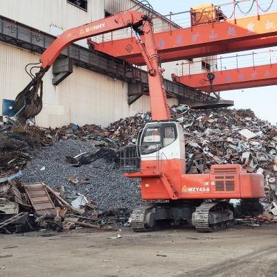 Bonny Offical Wzy43-8c 43ton Large Crawler Material Handling Material Handler for Scrap Metal Recycling