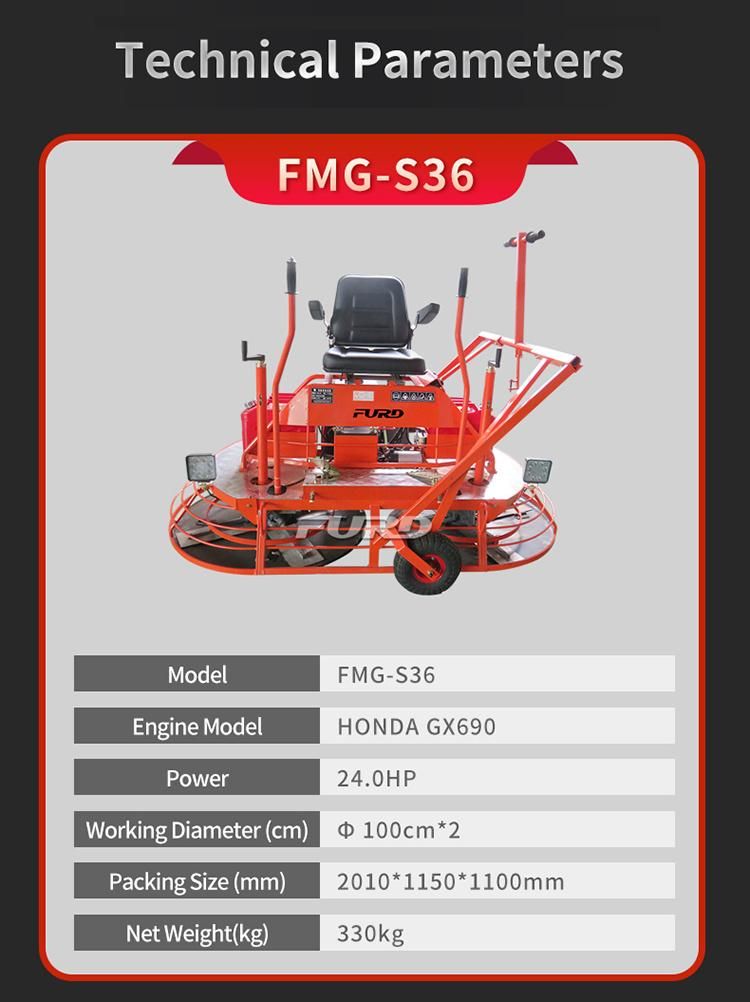 Honda Gasoline Ride on Concrete Power Trowel