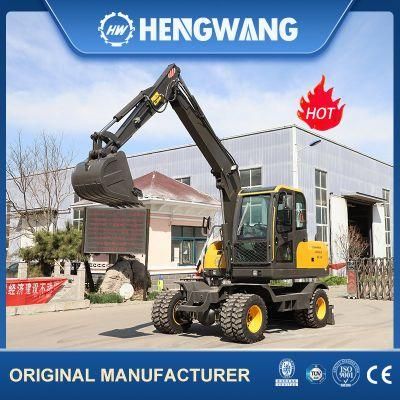 China Supply Backet Capacity 0.28m3 Hydraulic Wheel Excavator for Indonesia