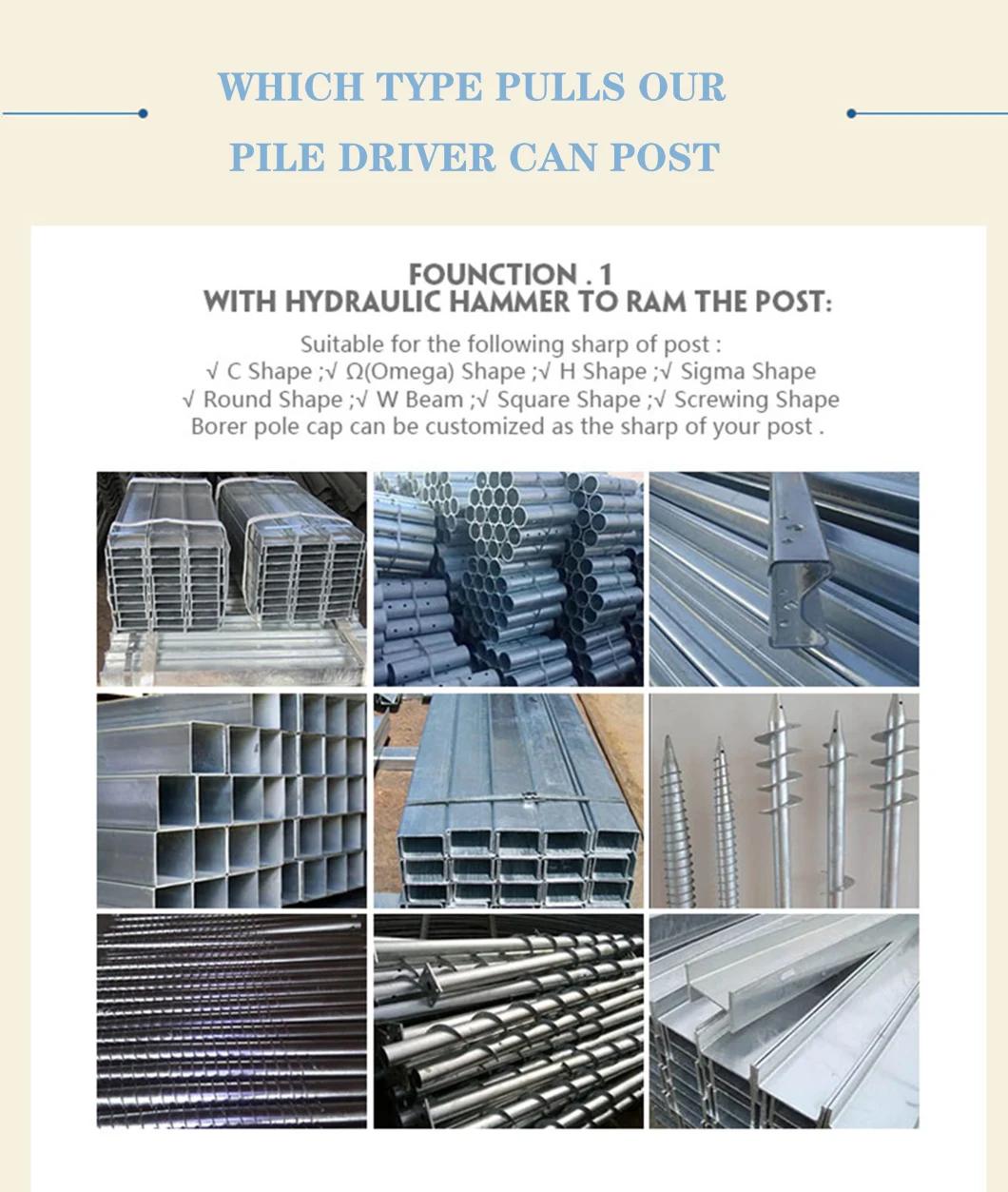 Road Attachment Pile Driver for Highway Guardrail Construction