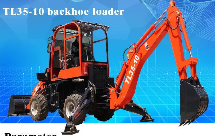 Titan Brand New High Quality 2.5ton Compact Cheap Mini Axle Parts Articulated Hot Sale Backhoe Loader with Grapple