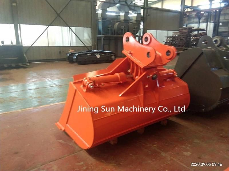 Rotating Tilt Mud Bucket with Hydraulic Cylinder