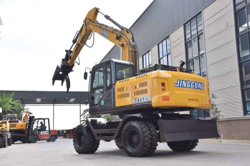 Jg150s 13.5 Ton Rock Excavator with Rock Grapple for Rock Loading