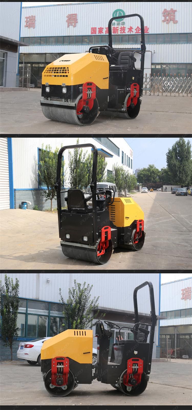 1.5 Ton Kubota Powered Asphalt Roller Vibratory Road Roller for Sale Qatar