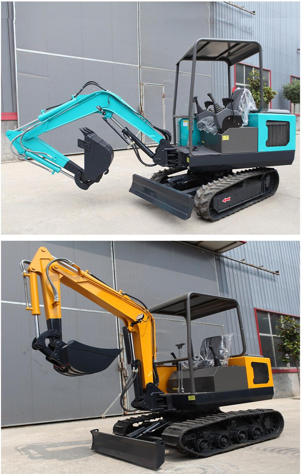 Narrow Frame Mini Excavator with Crusher Bucket