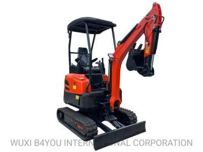 Rdt-18A New Design Swing Boom 1.6ton China Micro Deisel Garden Farm Home Crawler Digger Machine Price Mini Excavator 0.6/0.8/1/1.5ton