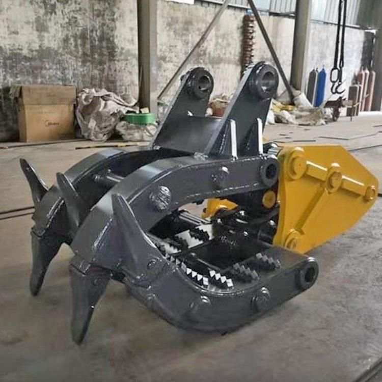 Excavator Attachment with Grab Bucket for Grappling