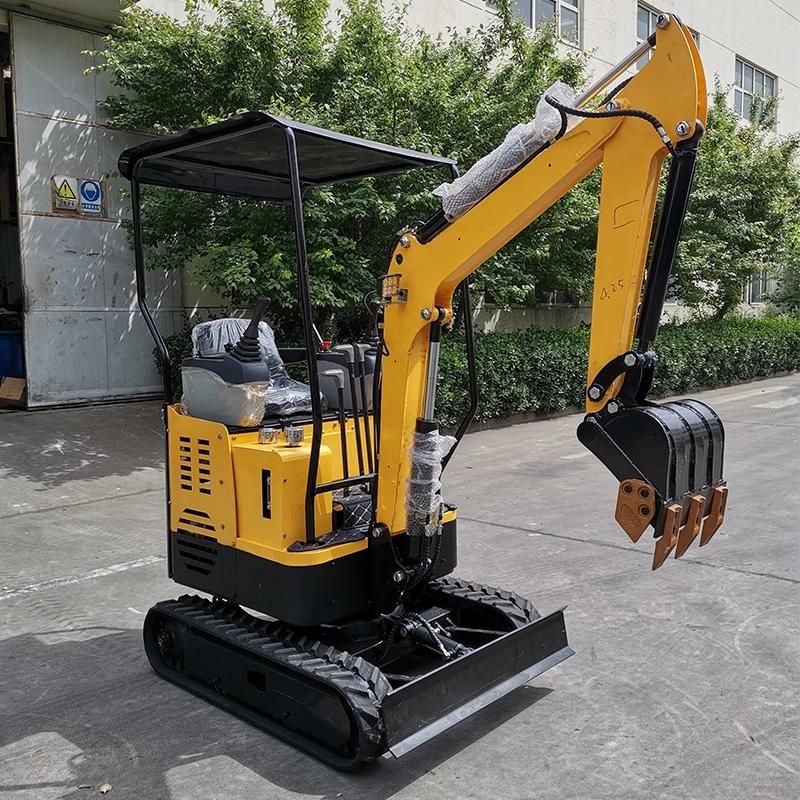 Construction Equipment 1.7 Ton Mini Track Digging Machine Mini Excavator Engine Diesel Mini Excavator