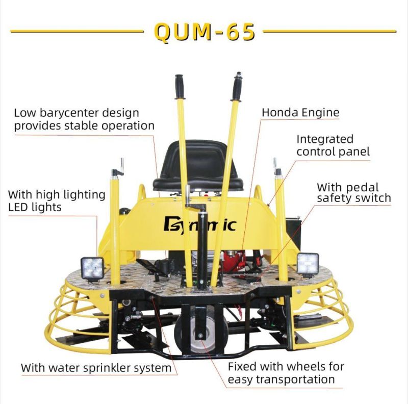 Hot Sale (QUM-65) Gasoline Ride-on Power Trowel