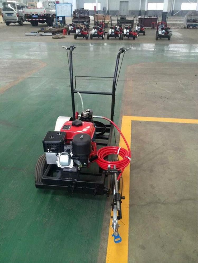 Small Airless Spray Cold Solvent Paint Road Marking Machine for Running Track