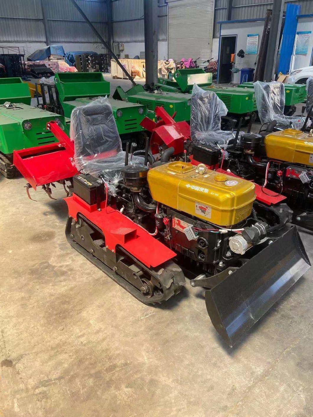 Sitting Drive Crawler Tractor Rotary Tiller Diesel Engine Rotary Cultivator China Rotary Tiller