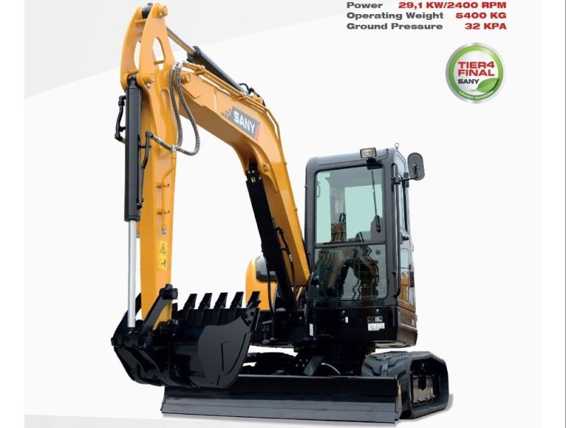 Sany Sy50 5ton Mini Excavator Earth Digging Machinery