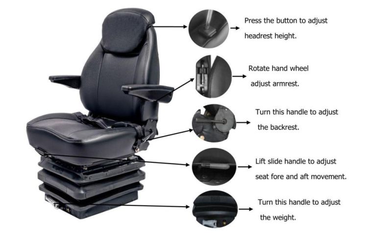 Heavy Earth-Moving Machinery Parts Adjustable Crane Operator Chair