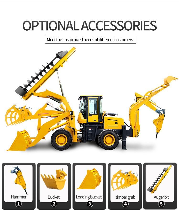 Hw15-26 Good Quality Earthmoving Backhoe Loader