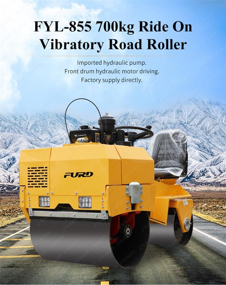 Self-Propelled Vibratory Road Roller Vibratory Soil Compactor Asphalt Roller Fyl-855