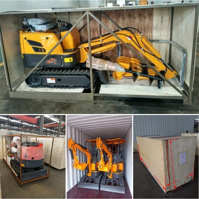 China Factory 1000kg with Cabin Excavator Crawler Excavator Mini Diggers for Construction Using