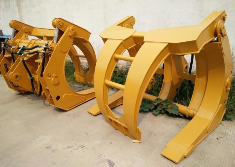 Bulk Material Log Grapple High Volume Tine Grapples for Wheel Loader Attachment