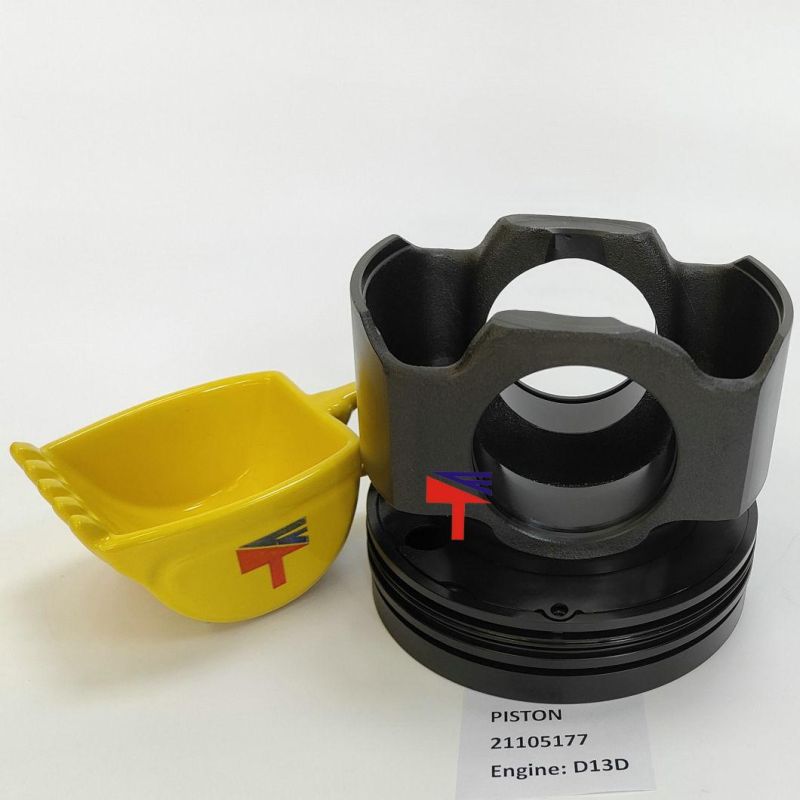 Machinery Engine Parts Piston 21105177 for Excavator Ec380d Ec480d Engine D13D Diameter 131mm