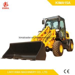 Kima1.5 Ton Loader with Ce Rops/Fops Cabin Parallel Linkage Kima15A Mini Loader