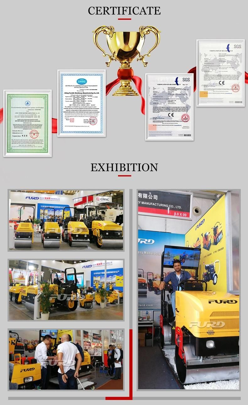 High Quality 3 Ton Construction Machine Road Roller with Low Price