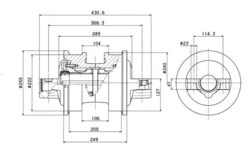 Excavator Casting Forging Undercarriage Swamp Track Shoe