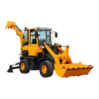 Factory Outlet Brand Wheel Drive Mini Small Hydraulic Front End Loader and Tractor Backhoe Excavator Loader 1.5t Fw150 with Side490 Engine/42kw