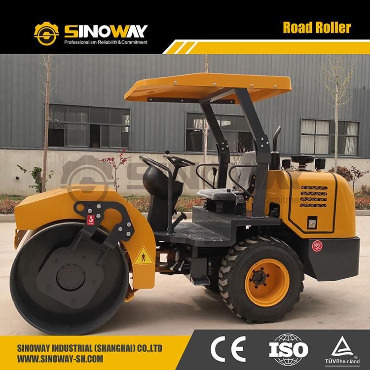 4 Ton Single Drum Roller Sinomach Vibration Roller for Road Engineering