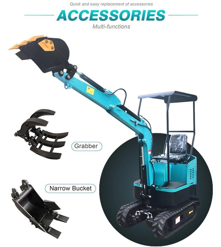 CE EPA Euro V Construction Equipment Micro Mini Small Earthmoving Machinery Gasoline Diesel Engine Minibagger